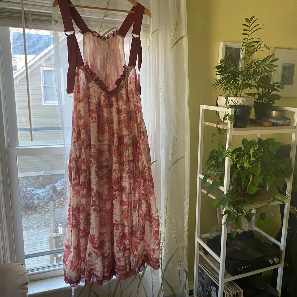 Free People | Red Pattern Dress - Picture 2 of 7